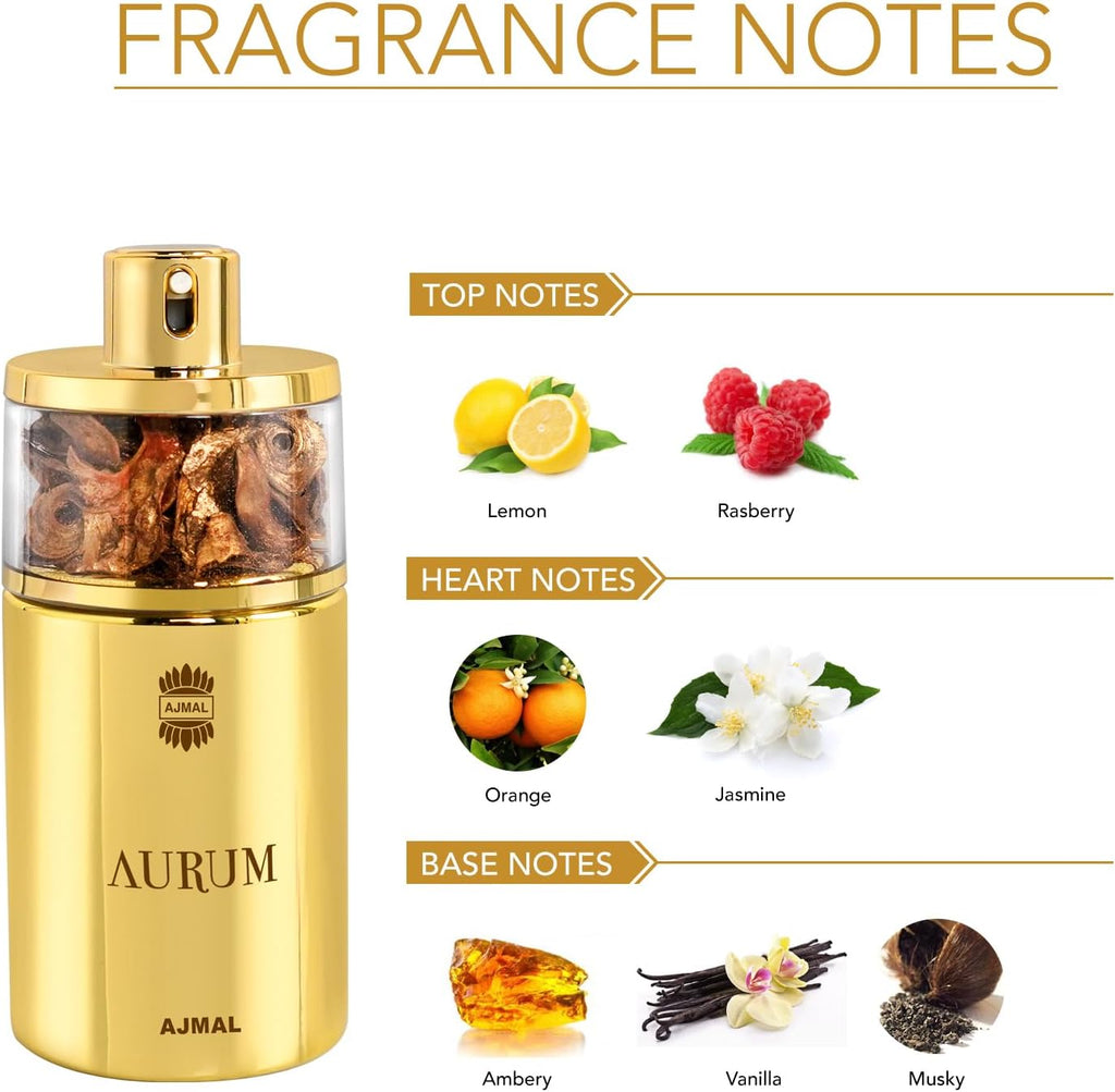Ajmal Perfumes Aurum Perfumes For Women Eaude Parfum, 75 Ml
